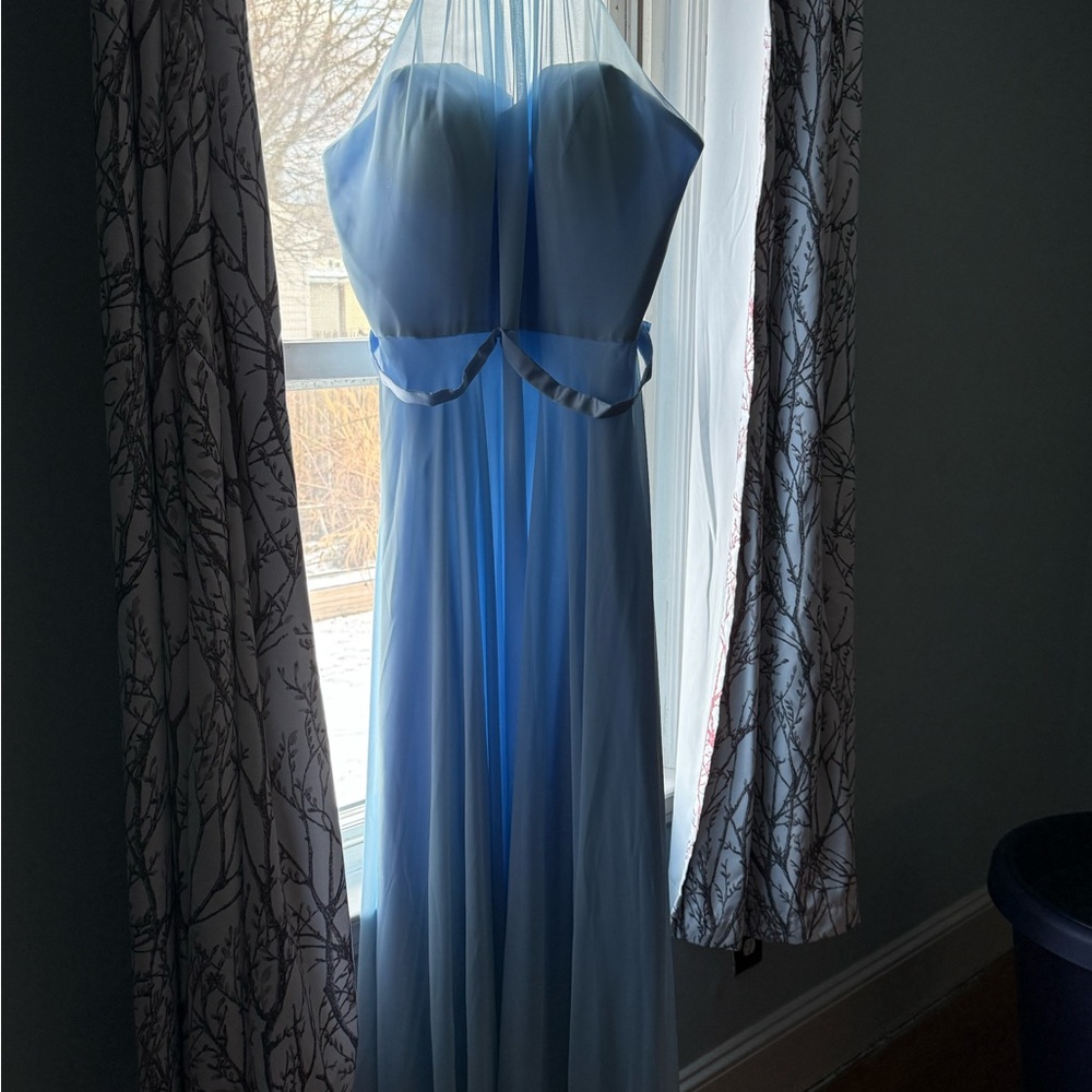 Narianna Light Blue Strapless Gown